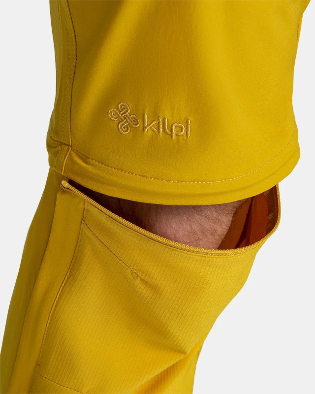 Pánské outdoorové kalhoty 2v1 KILPI Hosio žluté Velikost: XL Short