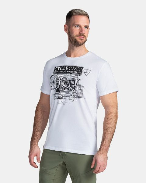 Pánské bavlněné triko KILPI Portela bílé Velikost: 3XL