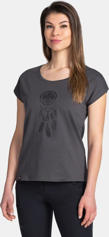 Dámské bavlněné triko KILPI Roane tmavě šedé Velikost: 44