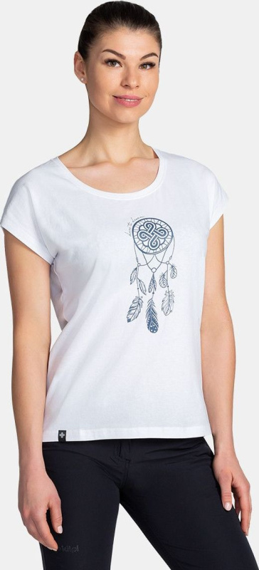 Dámské bavlněné triko KILPI Roane bílé Velikost: 36