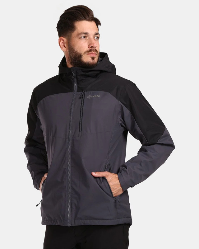 Pánská outdoorová bunda KILPI Olvera tmavě šedá Velikost: XL