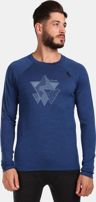 Pánské merino triko KILPI Mavora modré Velikost: L