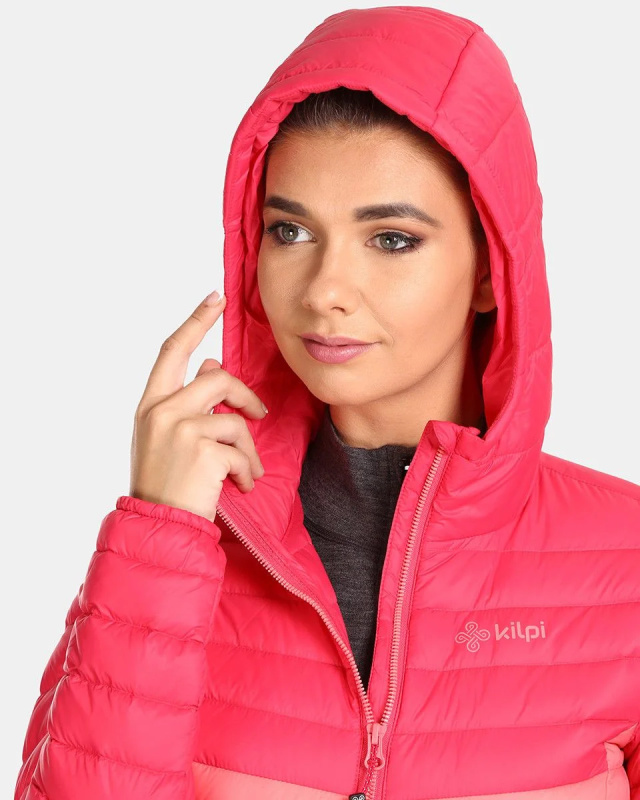 Dámská péřová bunda KILPI Pyramiden růžová Velikost: 40