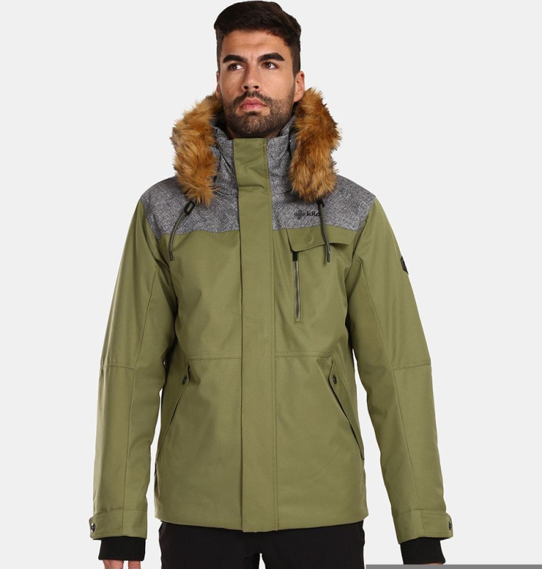 Pánská zimní bunda KILPI Alpha zelená Velikost: XL