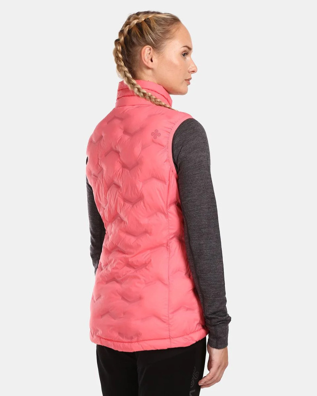 Dámská zateplená vesta KILPI Nai růžová Velikost: 46