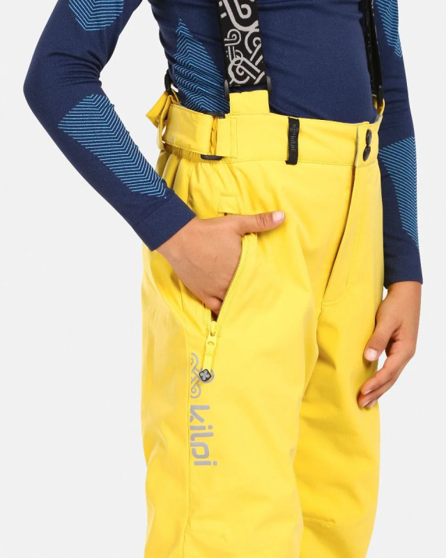 Dětské lyžařské kalhoty KILPI Mimas žluté Velikost: 134