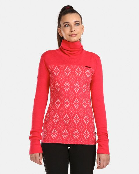 Dámský merino rolák KILPI Jannu růžový Velikost: 34