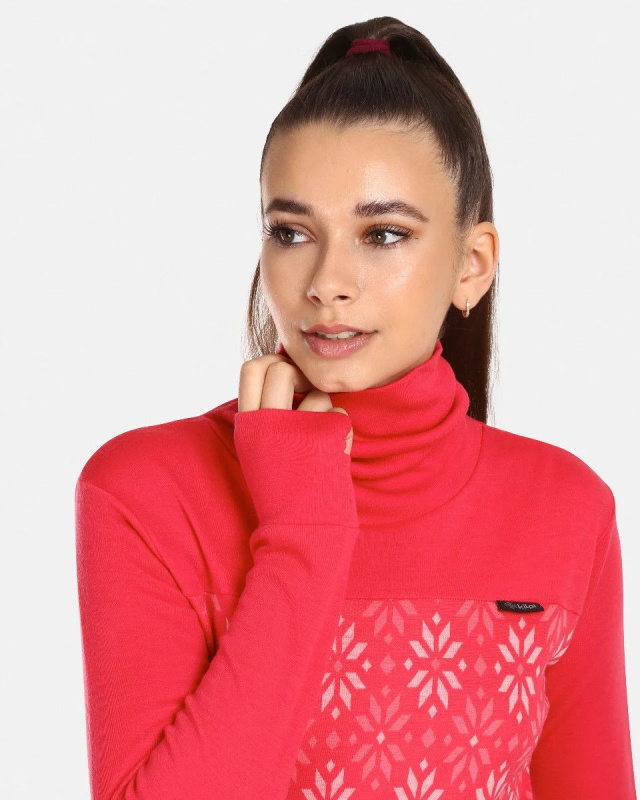 Dámský merino rolák KILPI Jannu růžový Velikost: 36