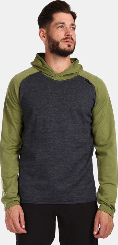 Pánský merino svetr KILPI Moseo zelený Velikost: 3XL