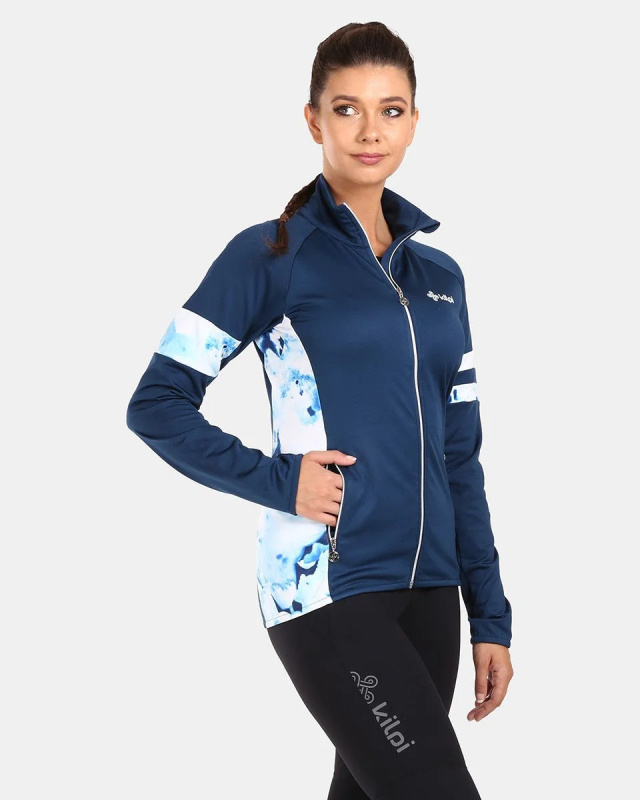 Dámská fleecová mikina KILPI Junie modrá Velikost: 40