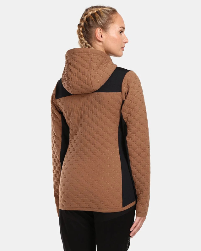 Dámská fleecová mikina KILPI Nevia hnědá Velikost: 36