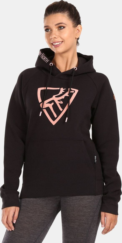 Dámská bavlněná mikina KILPI Fjela černá Velikost: 40