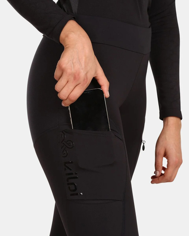 Dámské outdoorové legíny KILPI Mounteria černé Velikost: 40 Short