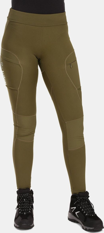 Dámské outdoorové legíny KILPI Mounteria zelené Velikost: 38 Short
