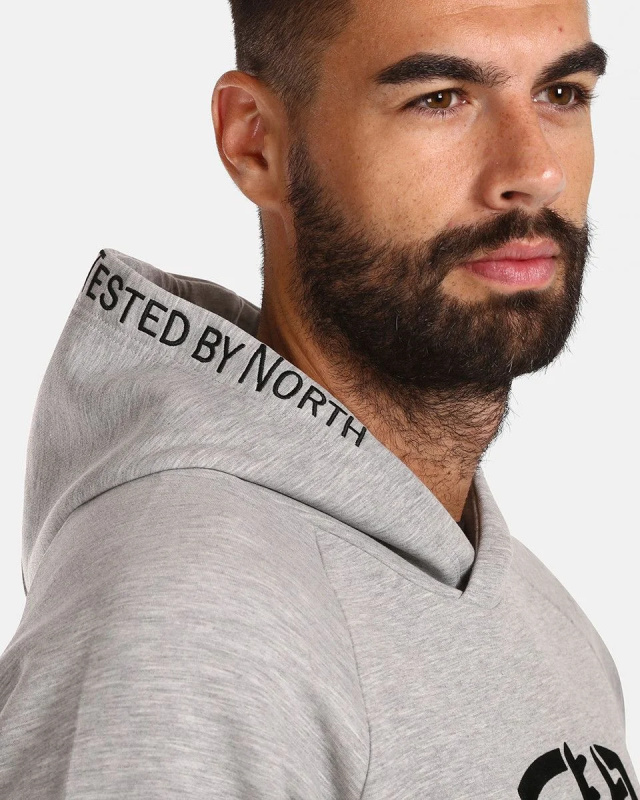 Pánská bavlněná mikina KILPI Fjela šedá Velikost: 3XL