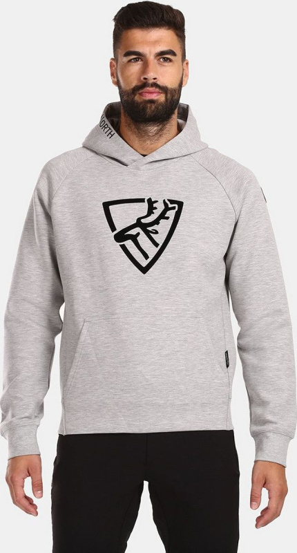 Pánská bavlněná mikina KILPI Fjela šedá Velikost: XXL