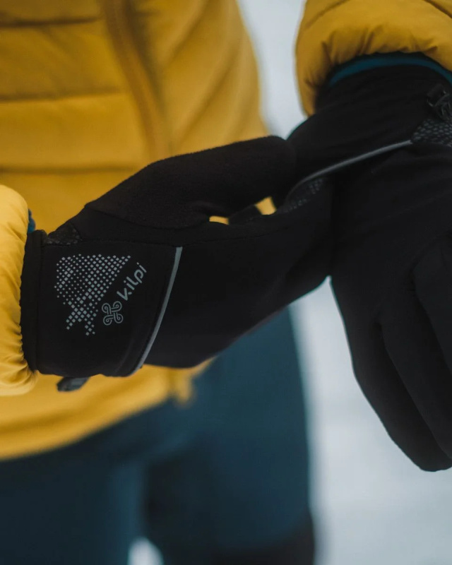 Unisex prstové rukavice 2v1 KILPI Drag černé Velikost: XL