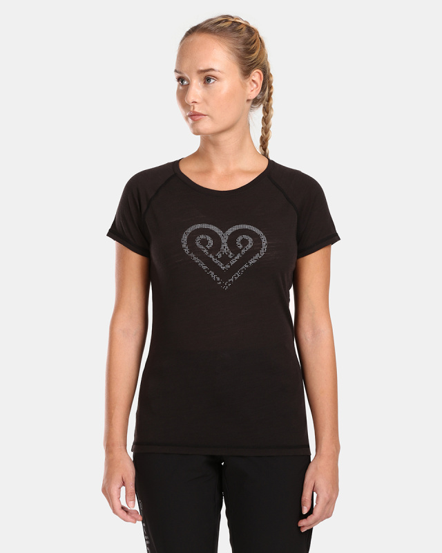 Dámské merino triko KILPI Zarja černé Velikost: 42