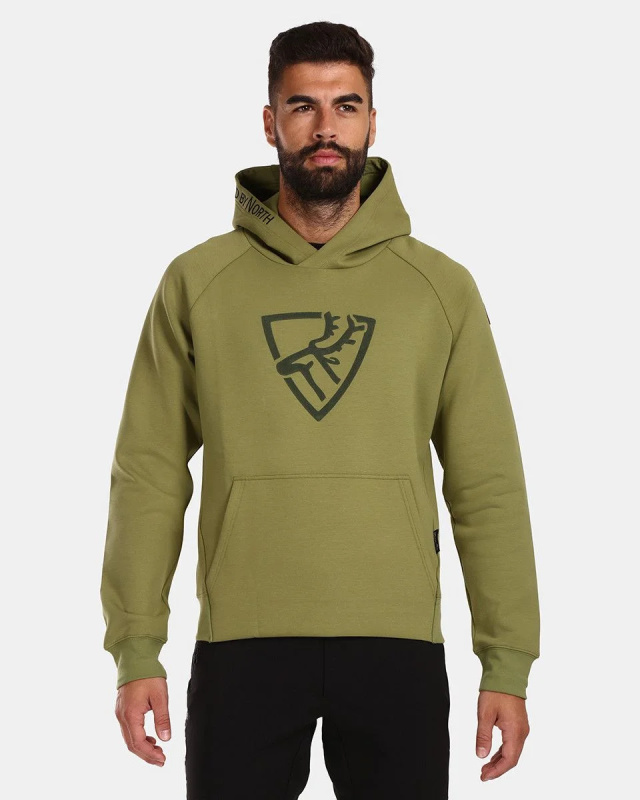 Pánská bavlněná mikina KILPI Fjela zelená Velikost: 3XL