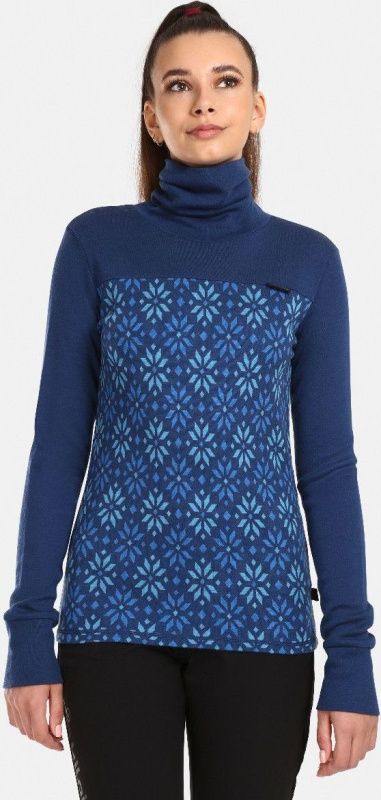 Dámský merino rolák KILPI Jannu modrý Velikost: 34