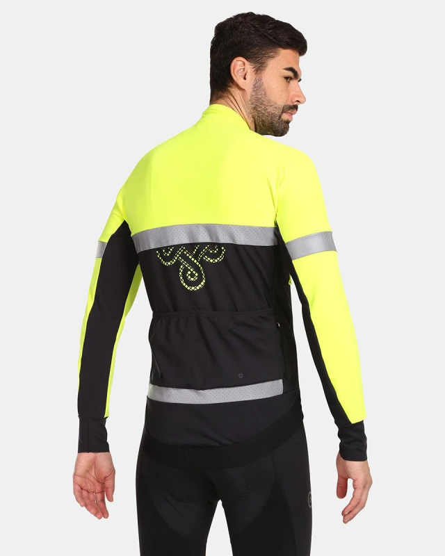 Pánská cyklistická bunda KILPI Nereto žlutá Velikost: XL