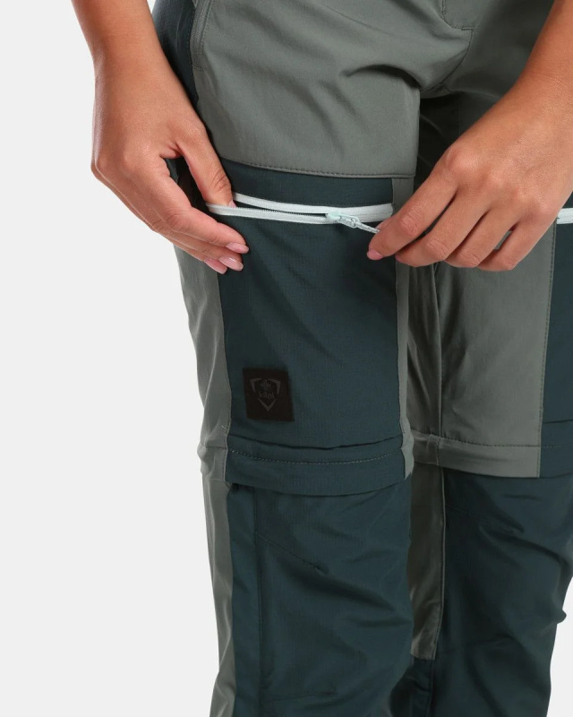 Dámské outdoorové kalhoty 2v1 KILPI Hosio zelené Velikost: 38 Short