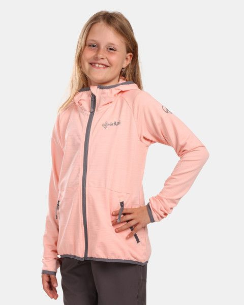 Dívčí fleecová mikina KILPI Memphis růžová Velikost: 98