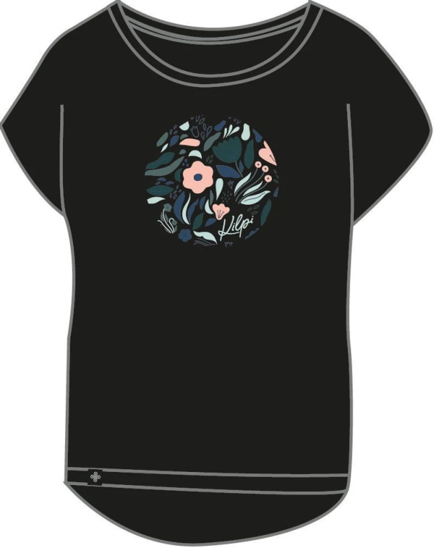 Dámské bavlněné triko KILPI Roane černé Velikost: 34