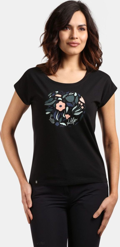 Dámské bavlněné triko KILPI Roane černé Velikost: 40