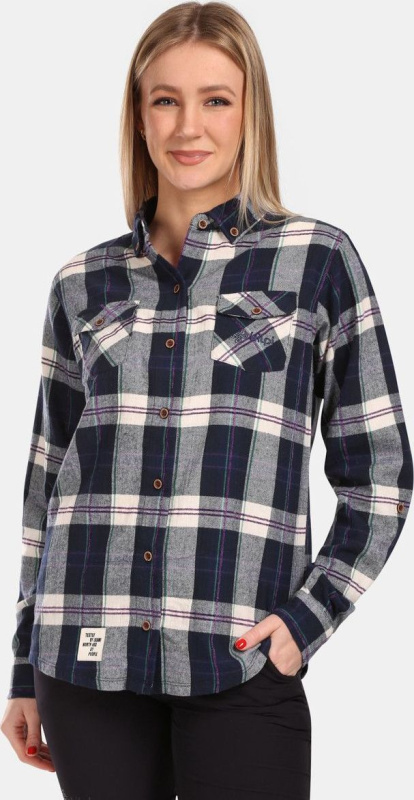 Dámská flanelová košile KILPI Flanny modrá Velikost: 40