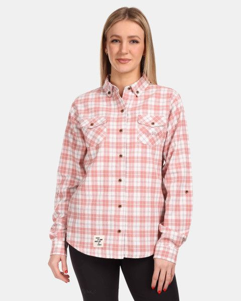 Dámská flanelová košile KILPI Flanny růžová Velikost: 34