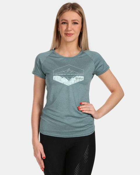 Dámské funkční triko KILPI Lismain khaki Velikost: 38