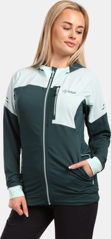 Dámská fleecová mikina KILPI Memphis zelená Velikost: 42