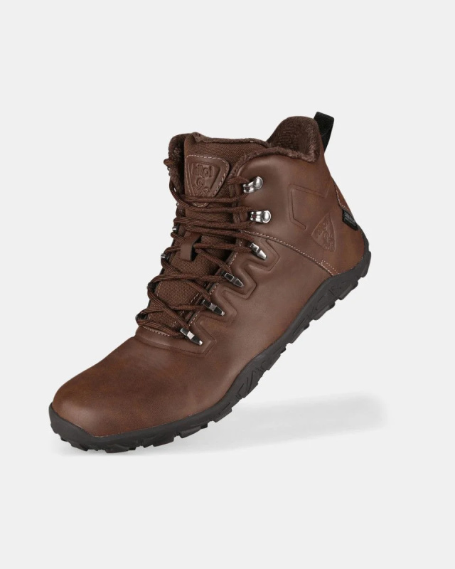 Unisex barefoot outdoorové boty KILPI Bare High hnědé Velikost: 37