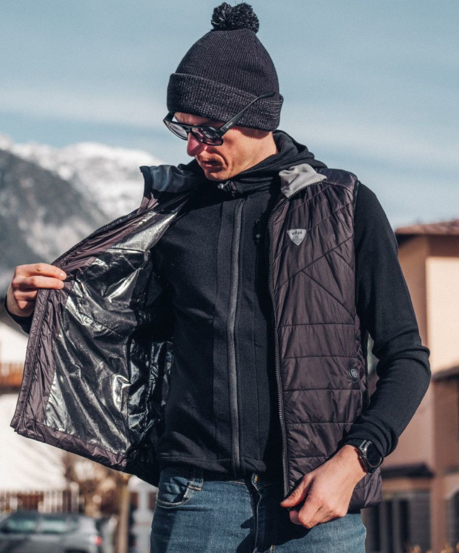 Pánská zateplená vesta KILPI Heateo černá Velikost: 3XL