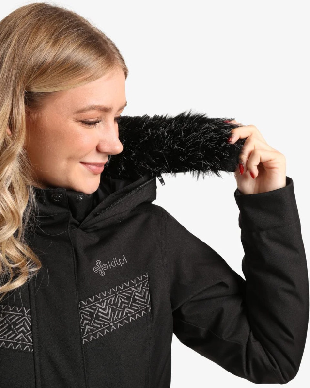 Dámský zimní kabát KILPI Peru černý Velikost: 42