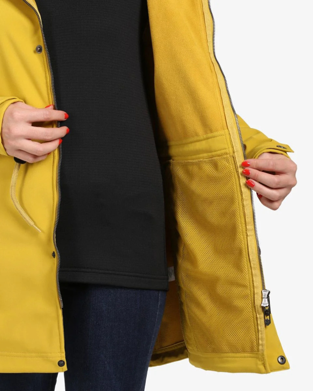 Dámský softshellový kabát KILPI Lasika žlutý Velikost: 42