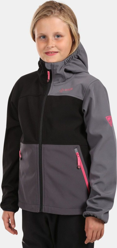 Dětská softshellová bunda KILPI Ravia černá Velikost: 110