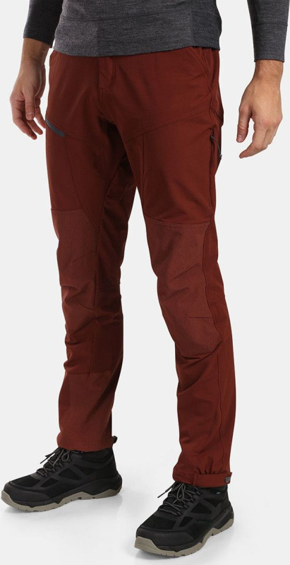 Pánské softshellové kalhoty KILPI Villain červené Velikost: M Short