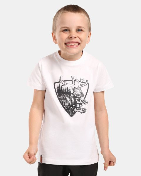 Chlapecké bavlněné triko KILPI Salo bílé Velikost: 158