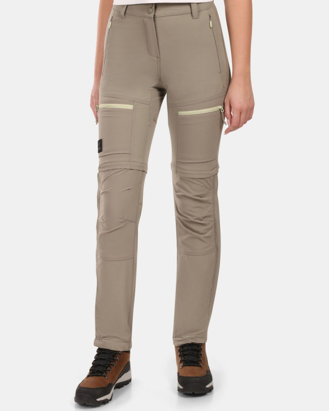 Dámské outdoorové kalhoty KILPI Hosio khaki Velikost: 46