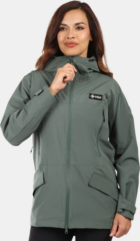 Dámský outdoorový kabát KILPI Ayra khaki Velikost: 34
