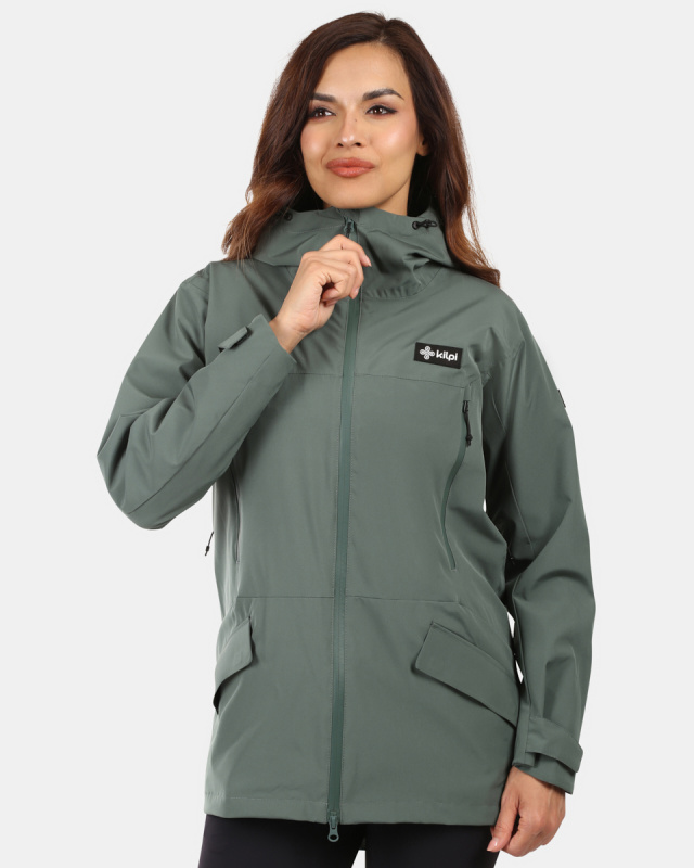 Dámský outdoorový kabát KILPI Ayra khaki Velikost: 40