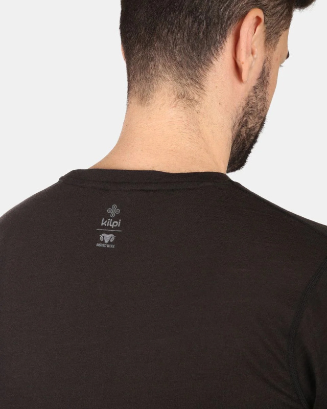 Pánské merino triko KILPI Sloper černé Velikost: M
