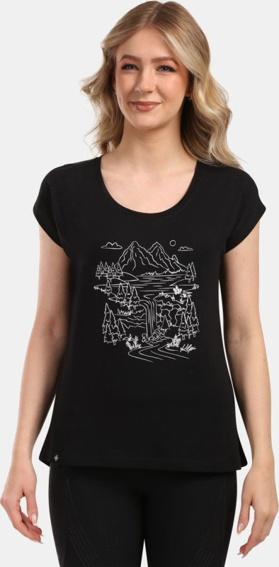 Dámské bavlněné triko KILPI Roane černé Velikost: 36