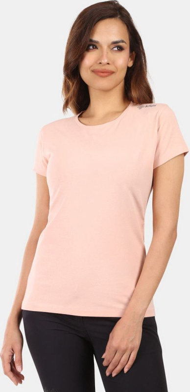 Dámské bavlněné triko KILPI Promo růžové Velikost: 42