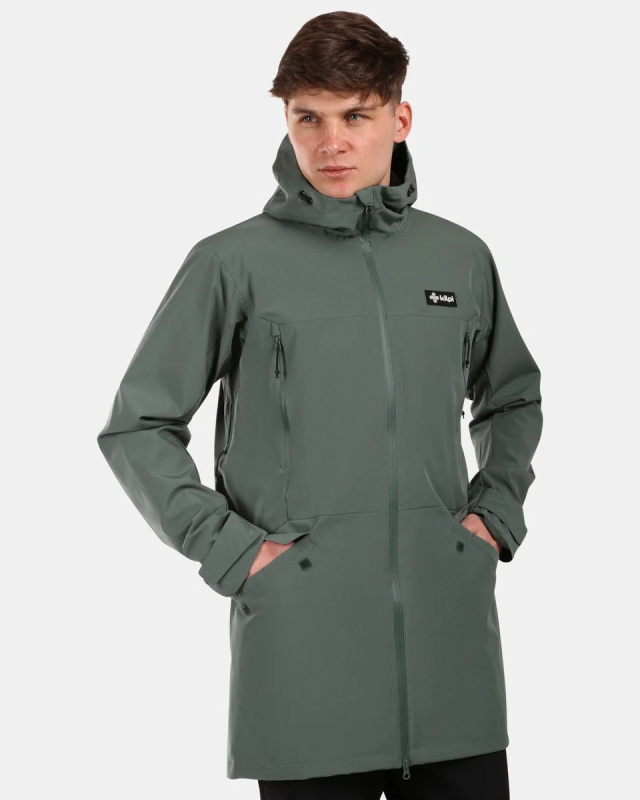 Pánský outdoorový kabát KILPI Ayra khaki Velikost: XL