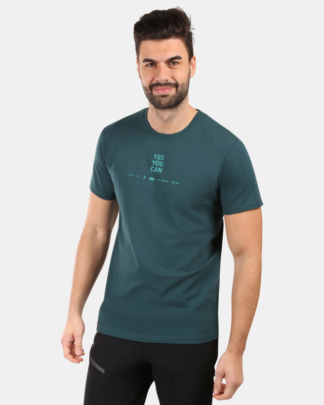 Pánské bavlněné triko KILPI Discover zelené Velikost: L