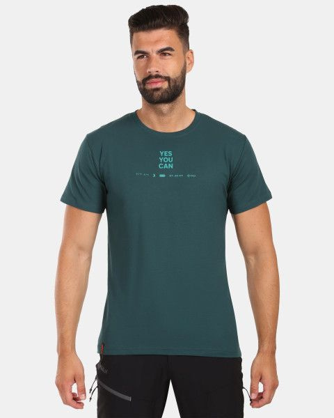 Pánské bavlněné triko KILPI Discover zelené Velikost: XL