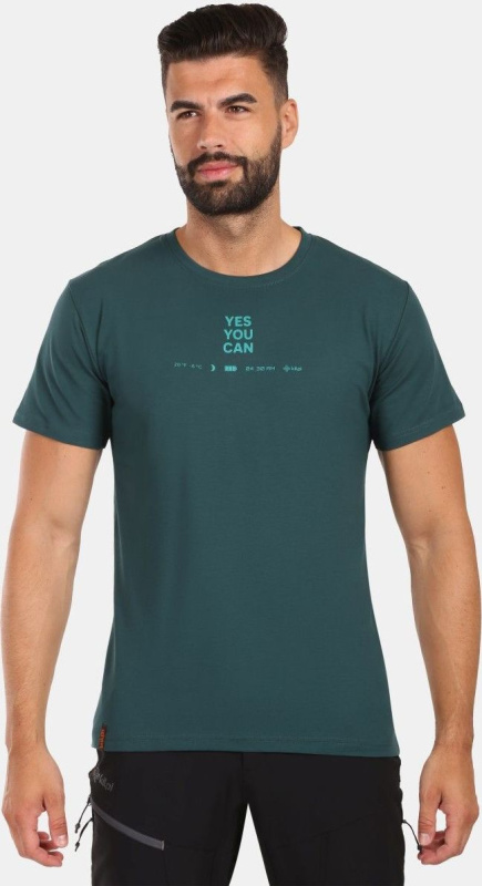 Pánské bavlněné triko KILPI Discover zelené Velikost: XL